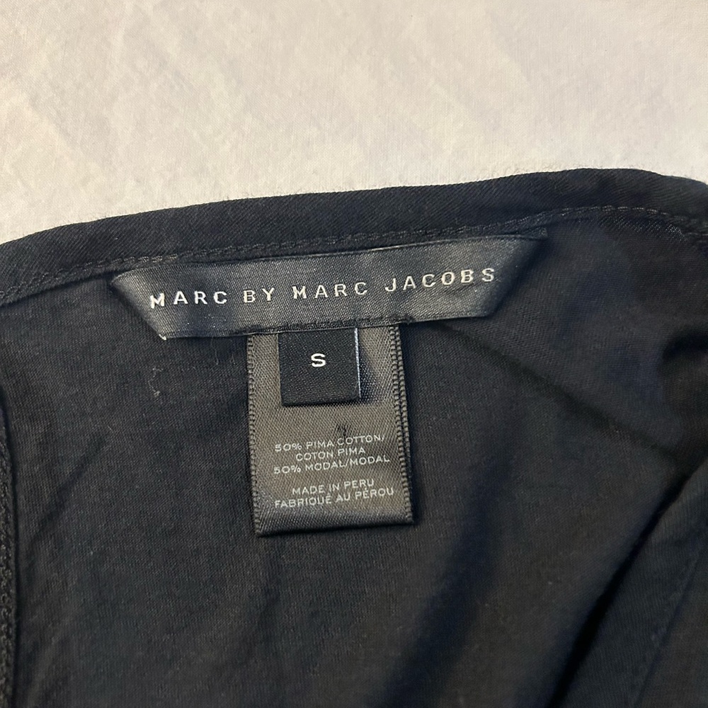 MARC JACOBS Pima Cotton Blend Relaxed Fit Black Casual Dress w zip pockets‎ S - Picture 4 of 10